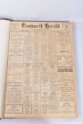 THE TAMWORTH HERALD, an Archive of the Tamworth Herald Newspaper from 1958, the newspapers are bound