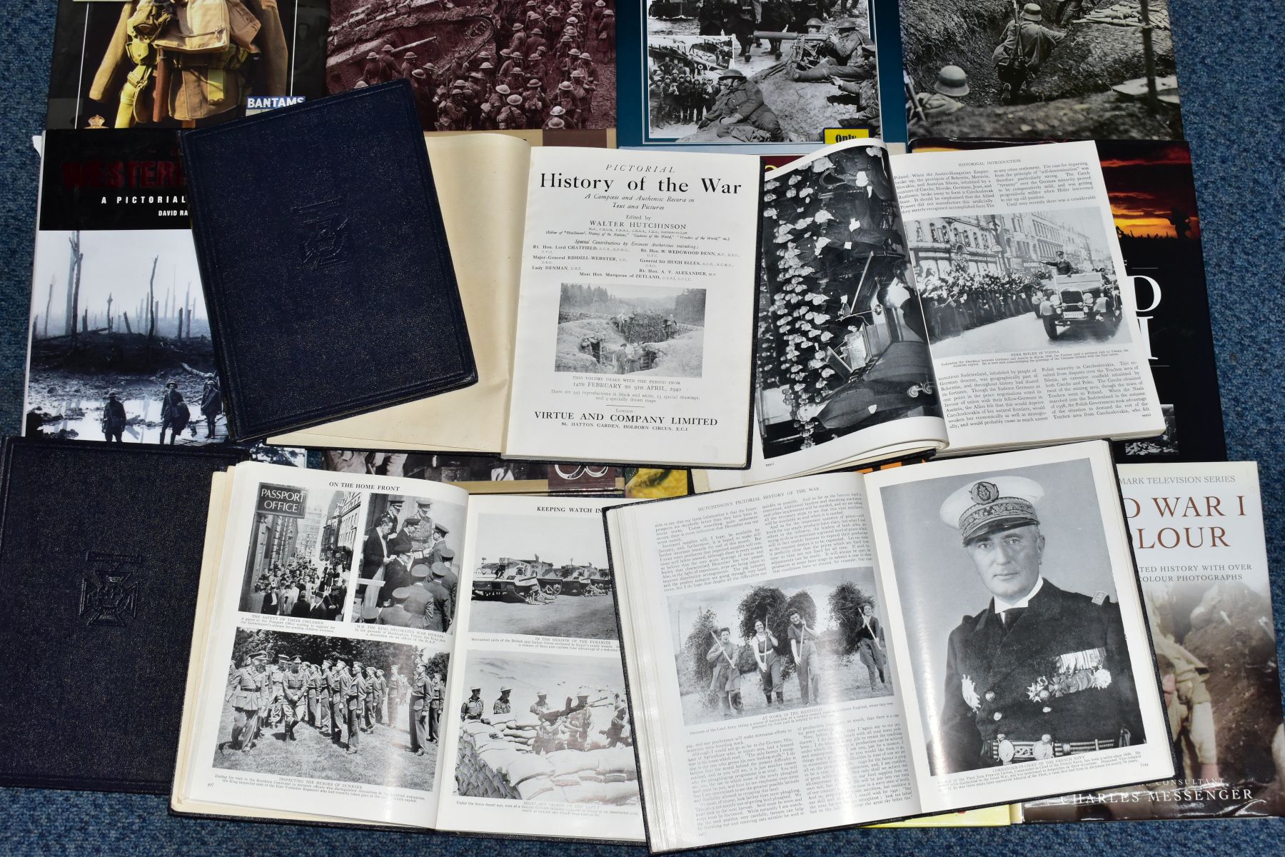 A SMALL COLLECTION OF MILITARY BOOKS, sixteen in number, hardback, mainly WW1 but six volumes of - Image 2 of 4