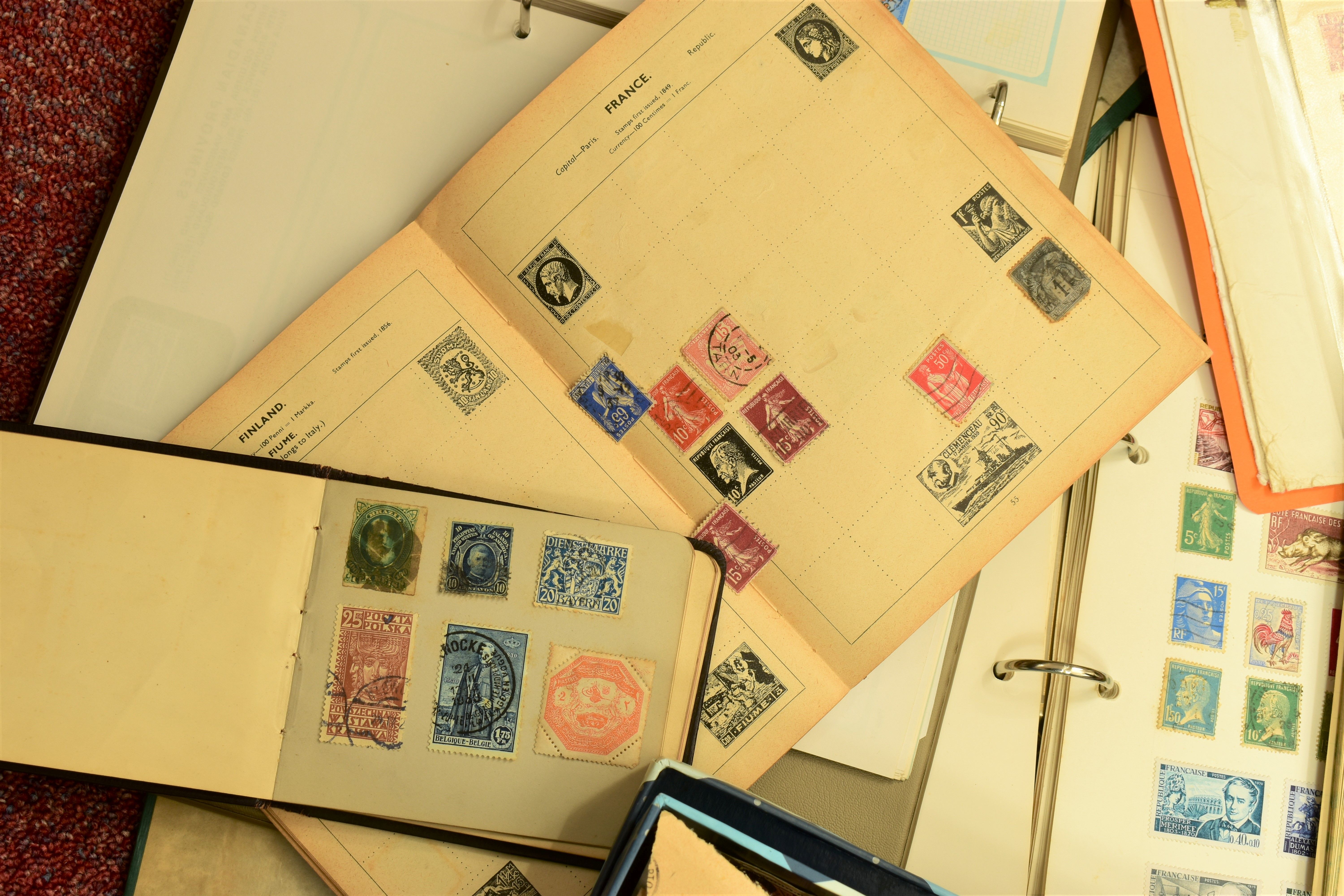 LARGE COLLECTION OF STAMPS IN A BOX, with various albums and loose, we note GB collection from early - Image 2 of 7