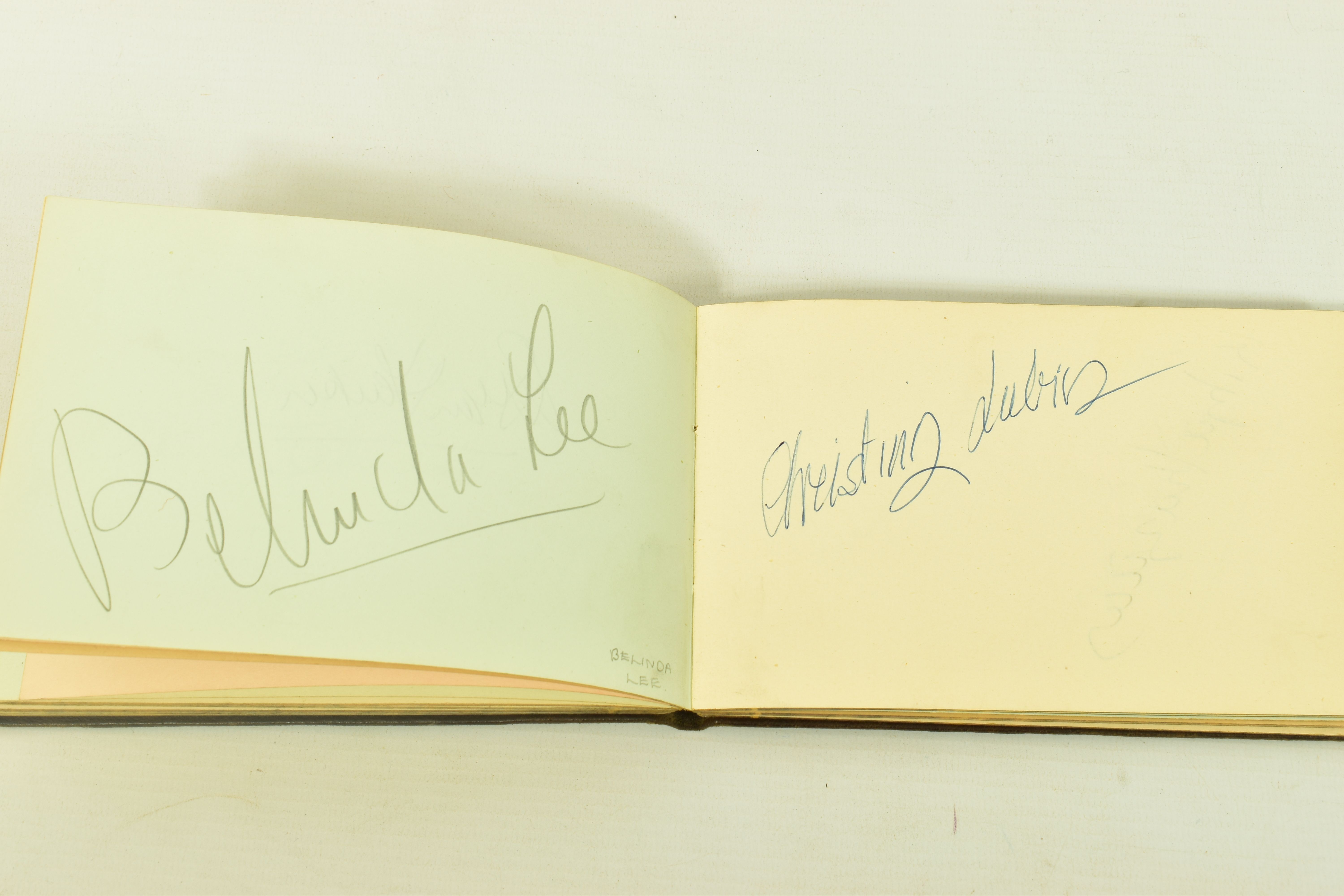 FILM & STAGE AUTOGRAPH ALBUM, a collection of signatures in an autograph album featuring some of the - Image 8 of 9