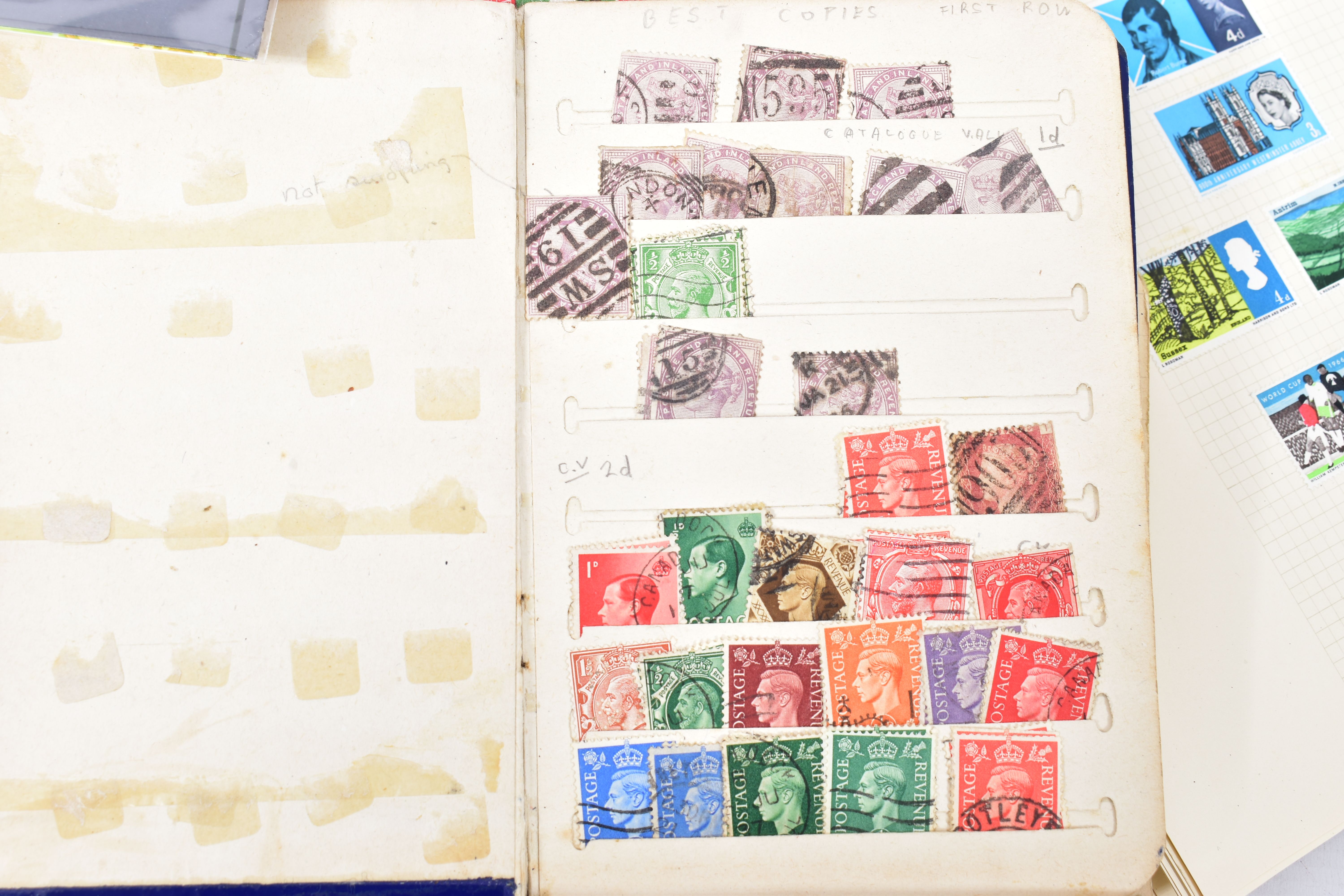 BOX OF STAMPS IN TWO ALBUMS AND LOOSE, we note a few presentation packs, but the main value is in - Image 2 of 17