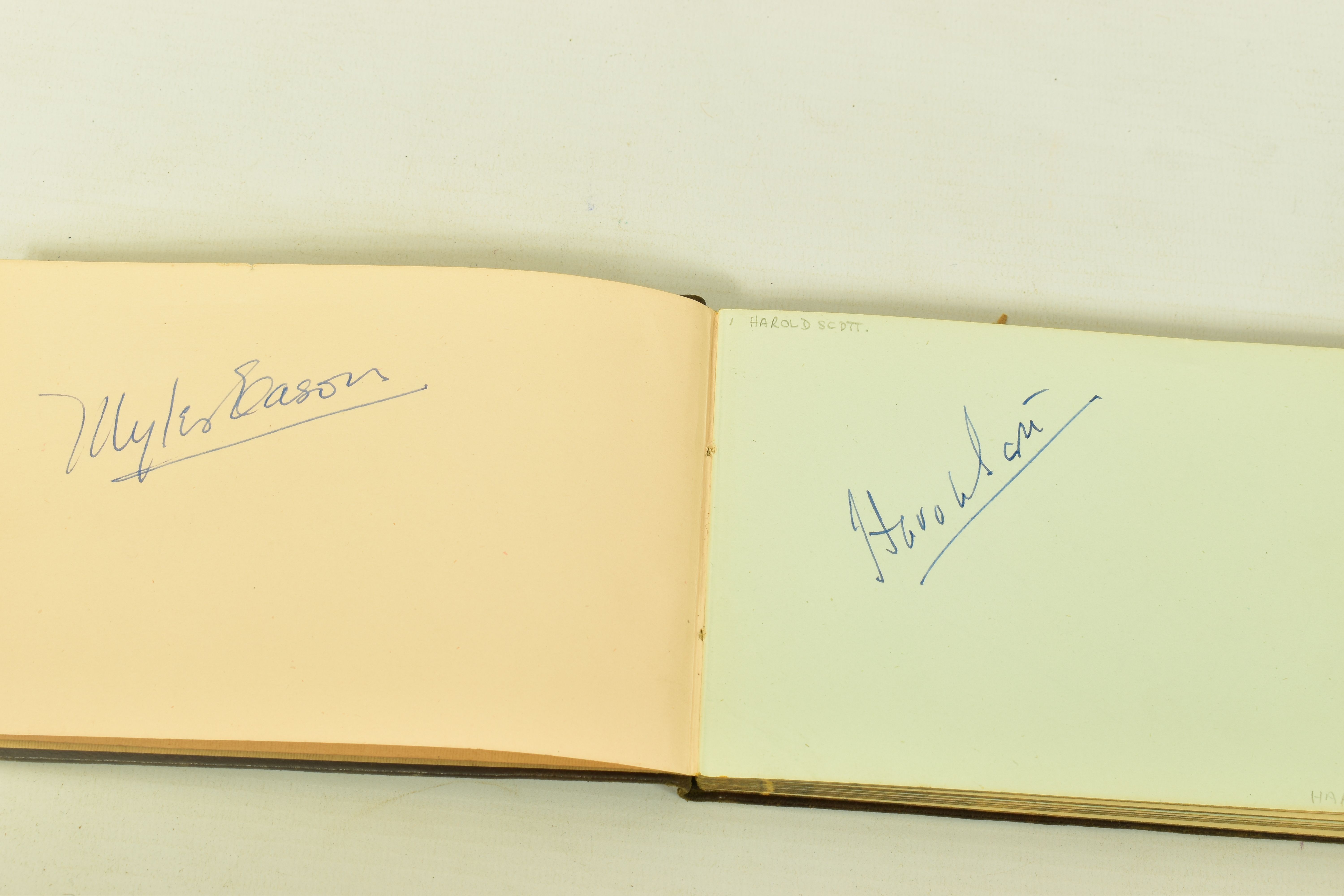 FILM & STAGE AUTOGRAPH ALBUM, a collection of signatures in an autograph album featuring some of the - Image 3 of 9