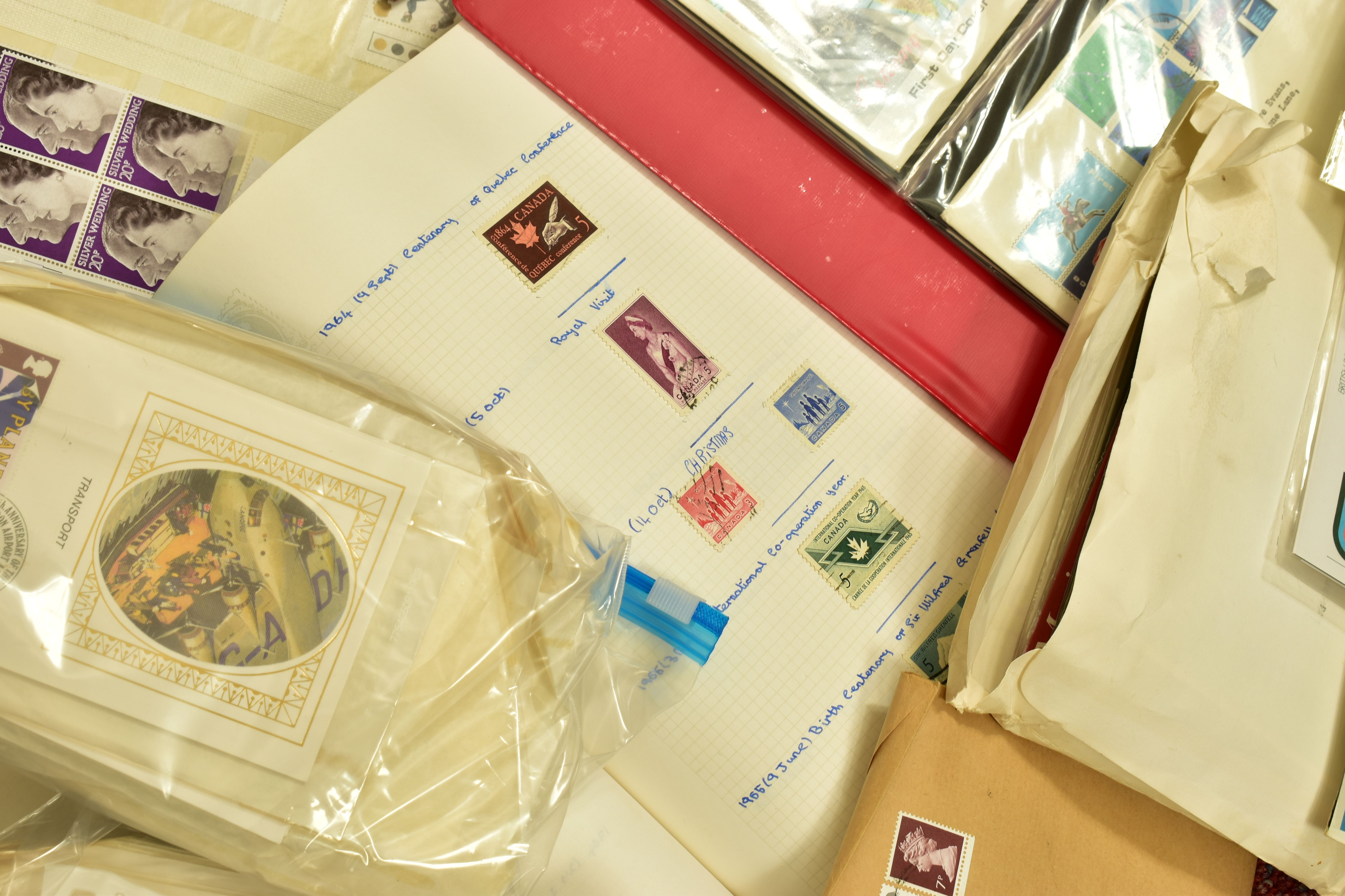 WELL FILLED BOX OF STAMPS, often as covers in six albums and loose in packets, we note 1970s-80s - Image 6 of 10