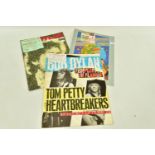 POP MUSIC MEMORABILIA, three Concert Programmes and Ticket Stubs featuring BOB DYLAN, European