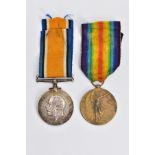 BRITISH WAR & VICTORY MEDAL PAIR, named to T-393982 Pte J.A.Heaton Army Service Corps, medals are
