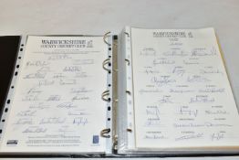 COUNTY CRICKET AUTOGRAPHS, a collection of approximately ninety-five Autograph sheets from the '
