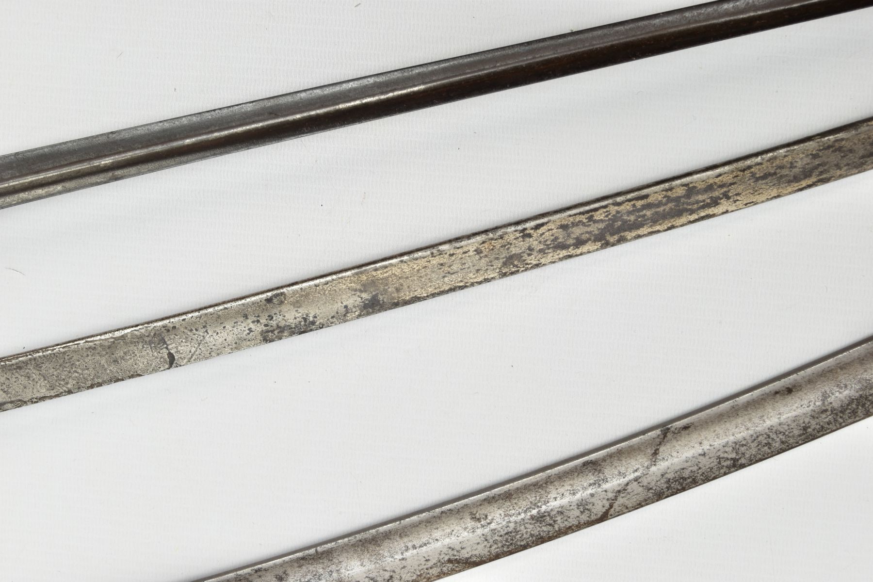 THREE SWORDS BELIEVED 19TH Century, a white metal ornate grip and cross guard blade tip broken, - Image 4 of 12