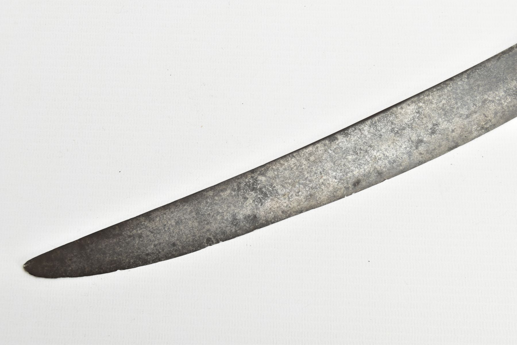 A TALWAR STYLE curved blade sword, blade length approximately 75 cm, ornate white metal grip and - Image 4 of 8