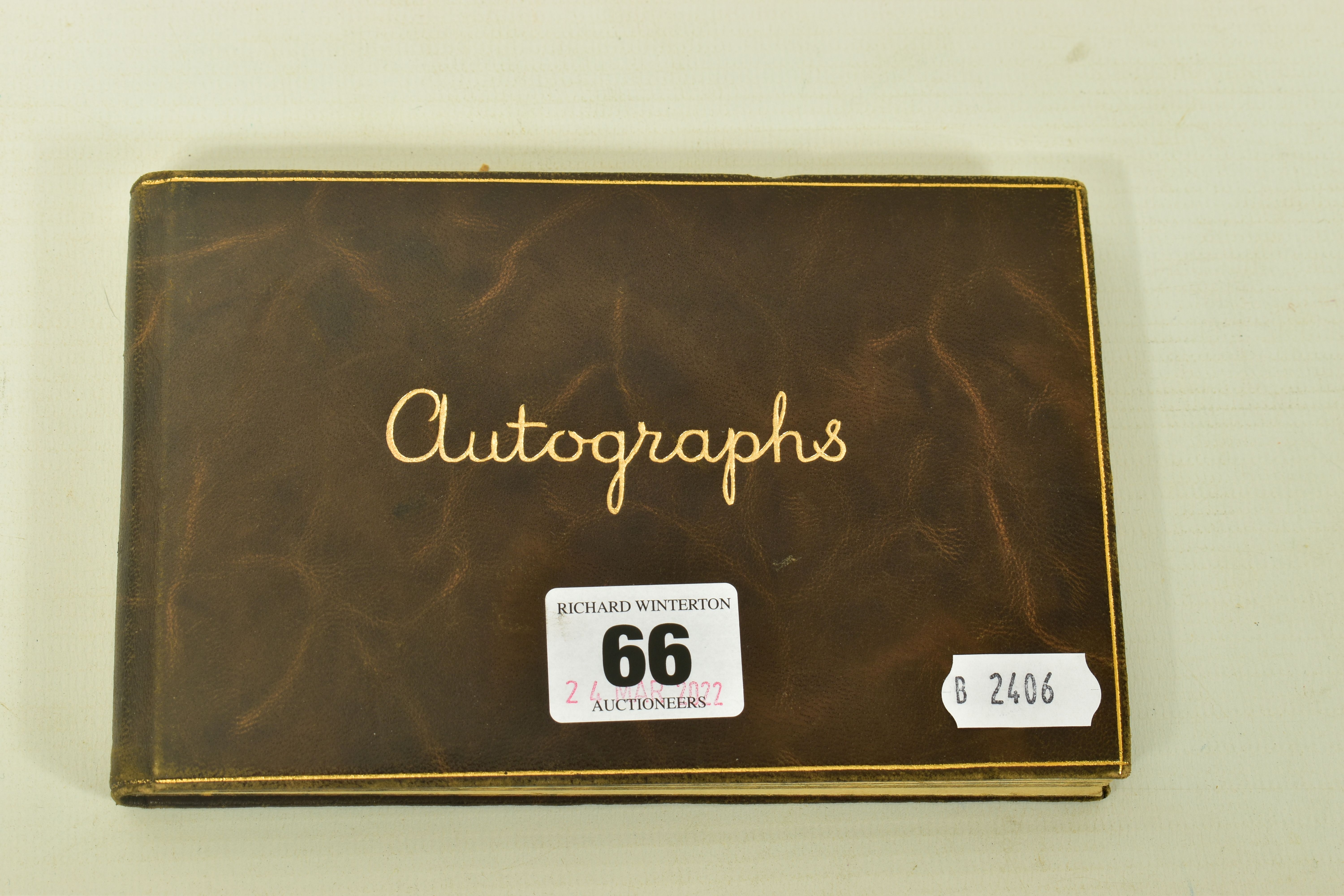 FILM & STAGE AUTOGRAPH ALBUM, a collection of signatures in an autograph album featuring some of the