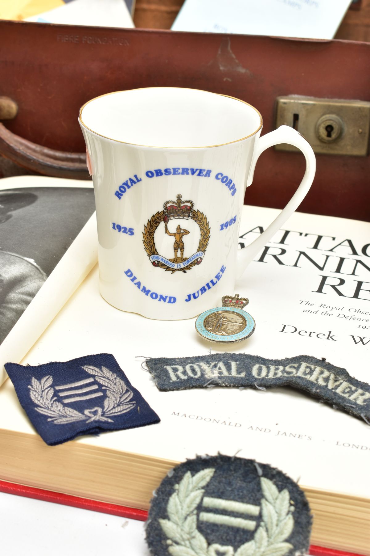 A SMALL SUITCASE CONTAINING AN ARCHIVE OF ROYAL OBSERVER CORPS ITEMS, attributed to Obs R.FOLLOWS - Image 2 of 9