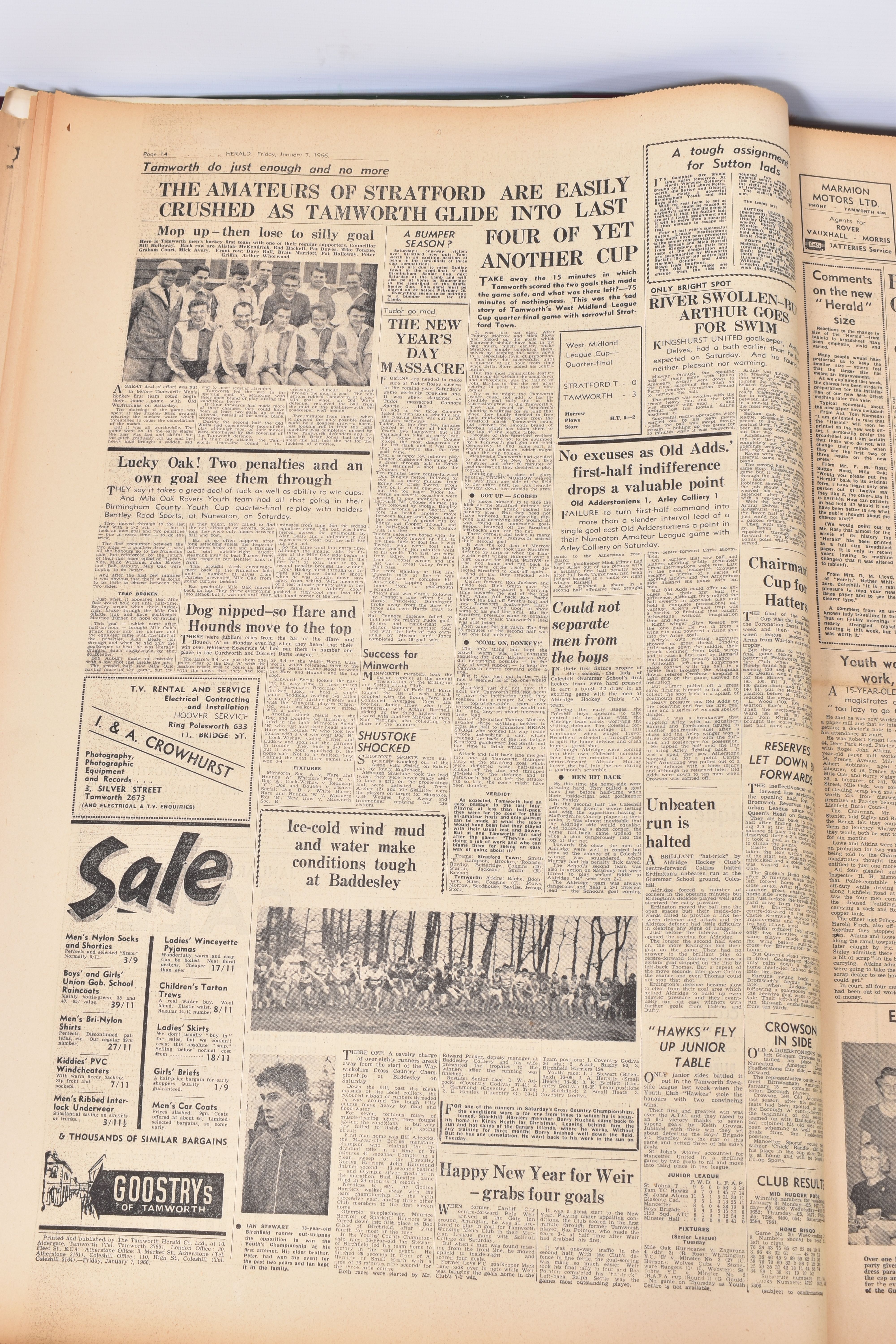 THE TAMWORTH HERALD, an Archive of the Tamworth Herald Newspaper from 1966, the newspapers are bound - Image 7 of 14
