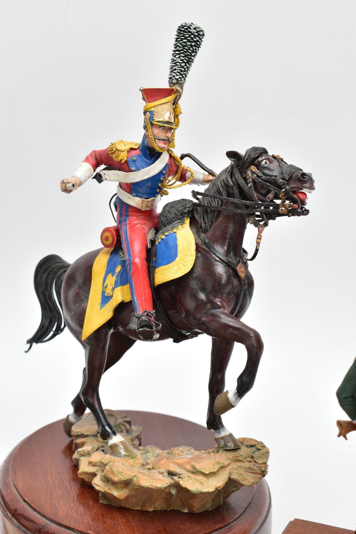 A SMALL COLLECTION OF NAPOLEONIC ERA METAL MILTARY FIGURES, with one horse, several wooden - Image 3 of 8