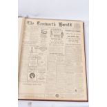 THE TAMWORTH HERALD, an Archive of the Tamworth Herald Newspaper from 1929, the newspapers are bound