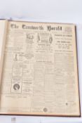 THE TAMWORTH HERALD, an Archive of the Tamworth Herald Newspaper from 1929, the newspapers are bound