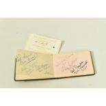 AUTOGRAPHS, an autograph album featuring a number of signatures from music and radio celebrities