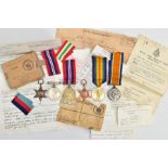 TWO GROUPS OF MEDALS, as follows, British War & Victory medals, named 49513 Pte J.S.Browning,