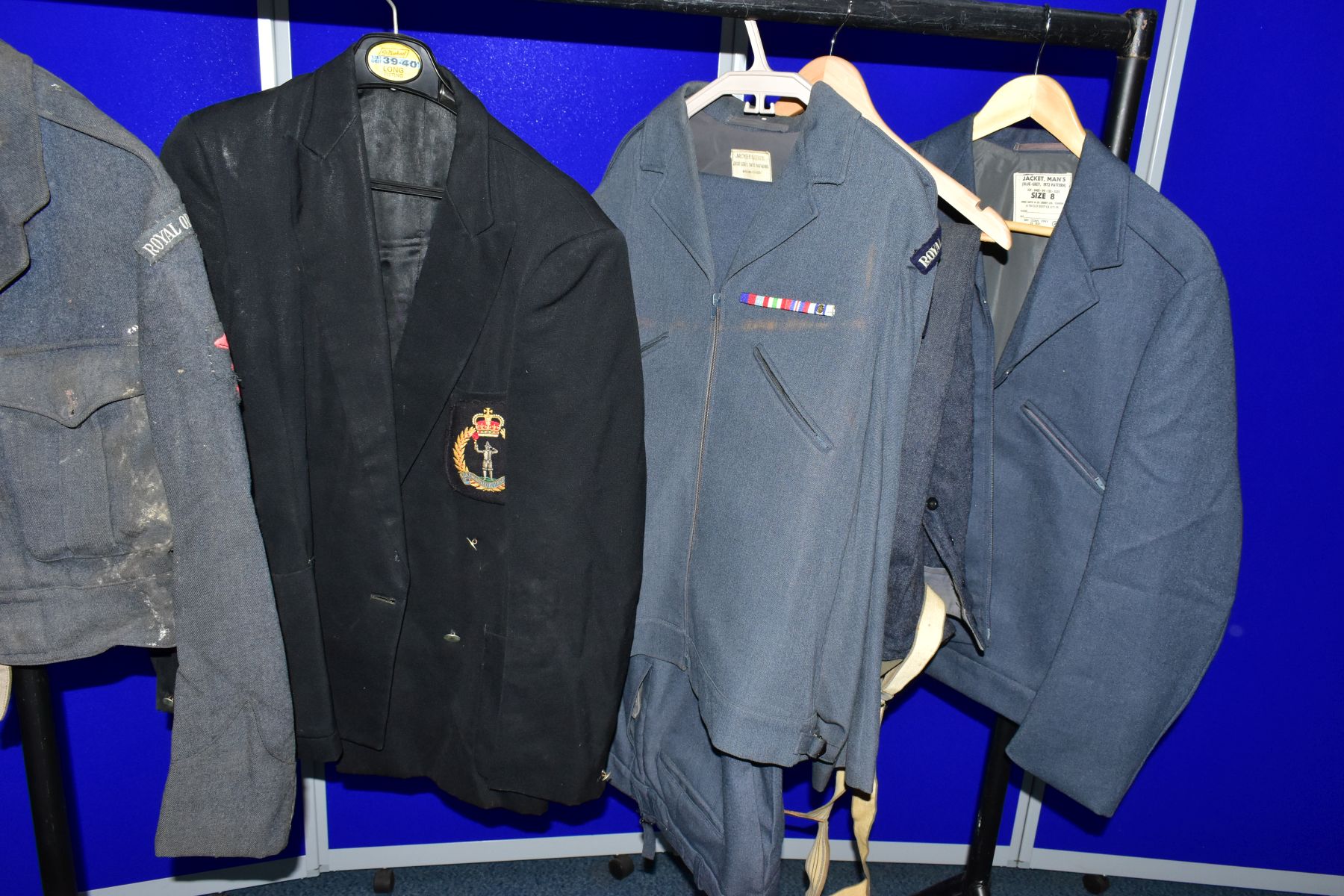 A BOX CONTAINING SEVERAL ITEMS OF ROYAL OBSERVER CORPS UNIFORM, to include jackets, trousers, blazer - Image 7 of 13