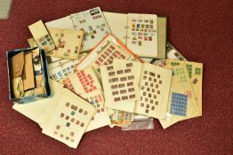 LARGE COLLECTION OF STAMPS IN A BOX, with various albums and loose, we note GB collection from early