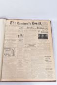 THE TAMWORTH HERALD, an Archive of the Tamworth Herald Newspaper from 1933, the newspapers are bound