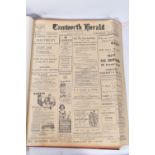 THE TAMWORTH HERALD, an Archive of the Tamworth Herald Newspaper from 1937, the newspapers are bound