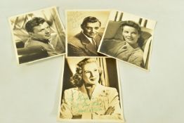 SIGNED PHOTGRAPHS, very rare archive of four signed photographs, FRANK SINATRA, CLARK GABLE,