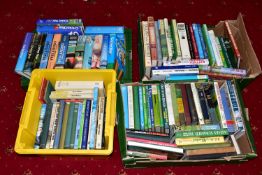 CRICKET BOOKS, four boxes containing approximately 150 hardback and paperback titles to include