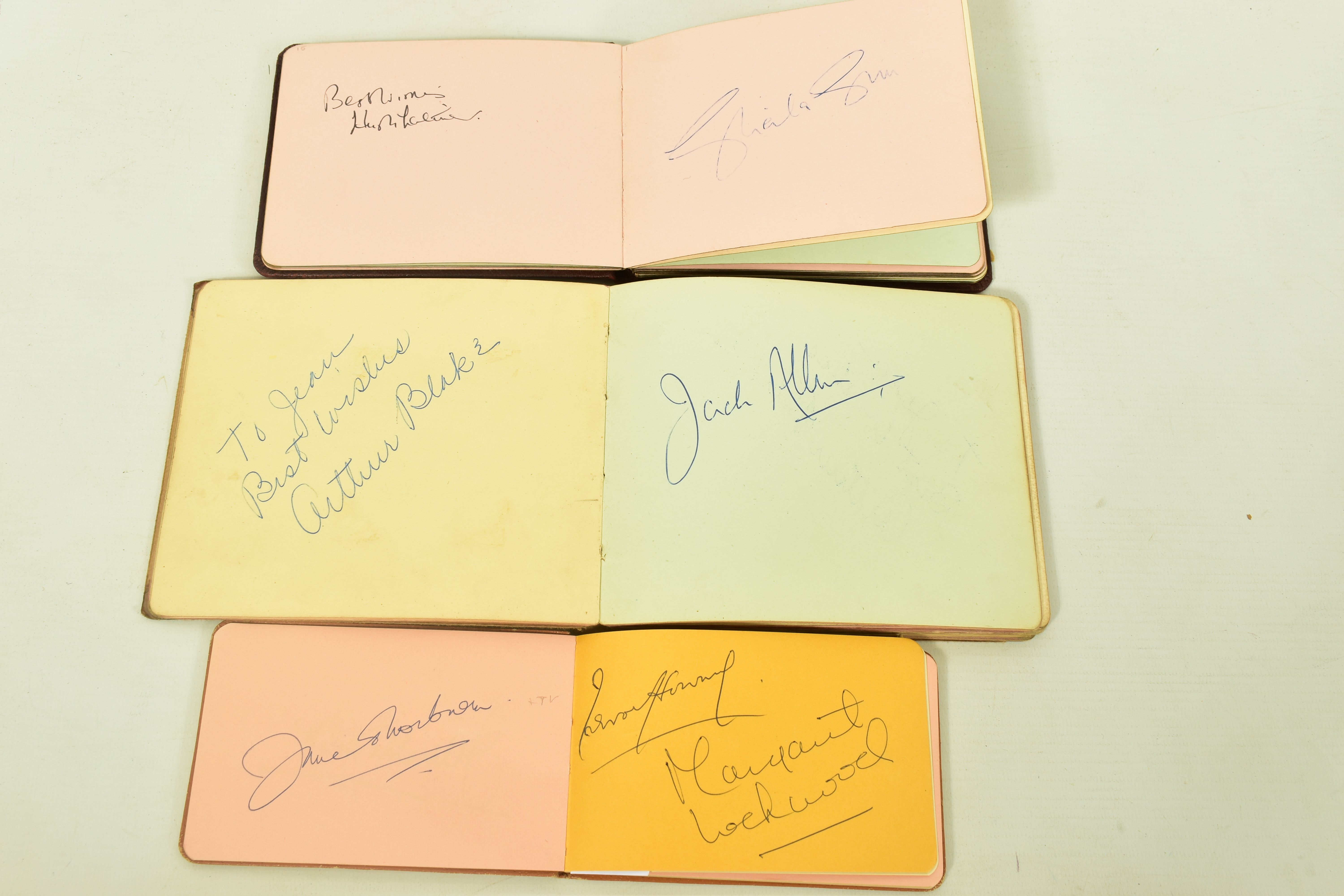 FILM & STAGE AUTOGRAPH ALBUM, a collection of signatures in three autograph albums featuring some of - Image 8 of 10