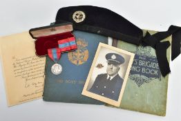 A SMALL ARCHIVE OF MEDAL & MATERIAL RELSATING TO SERVICE IN THE BOYS BRIGADE, to include copies of