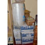 PACKING SUPPLIES, to include a large roll of bubble wrap, protective parcel bags of various sizes,