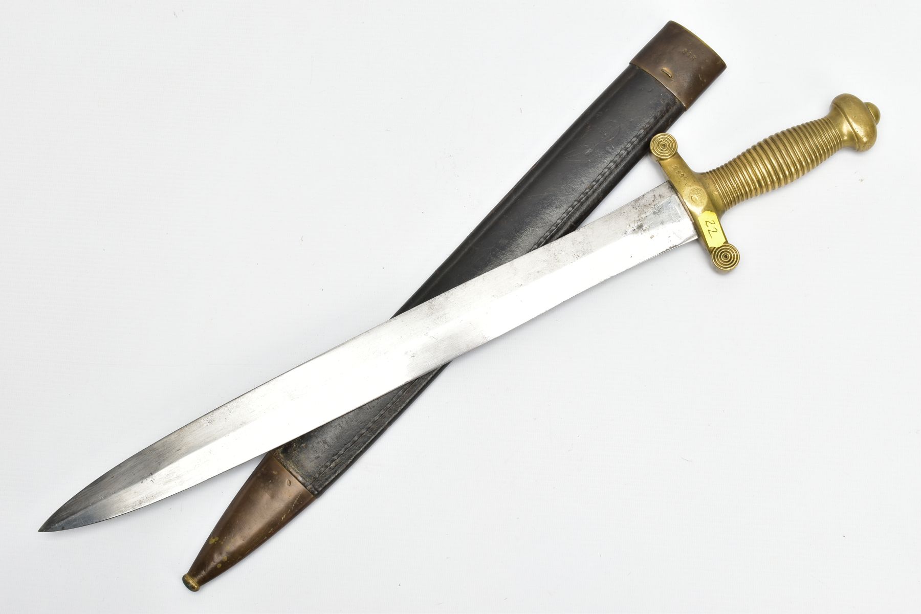 A FRENCH 1831 PATTERN INFANTRY GLADIUS SHORT SWORD, with scabbard which is marked 998, the blade - Image 6 of 13