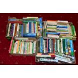 CRICKET BOOKS, four boxes containing approximately 125-130 hardback and paperback titles to