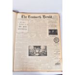 THE TAMWORTH HERALD, an Archive of the Tamworth Herald Newspaper from 1935, the newspapers are bound