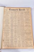 THE TAMWORTH HERALD, an Archive of the Tamworth Herald Newspaper from 1954, the newspapers are bound