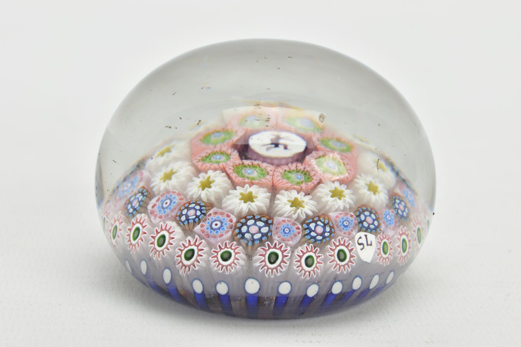 A 19TH CENTURY ST. LOUIS CONCENTRIC MILLEFIORI PAPERWEIGHT, centre dancing devil cane surrounded - Image 2 of 14