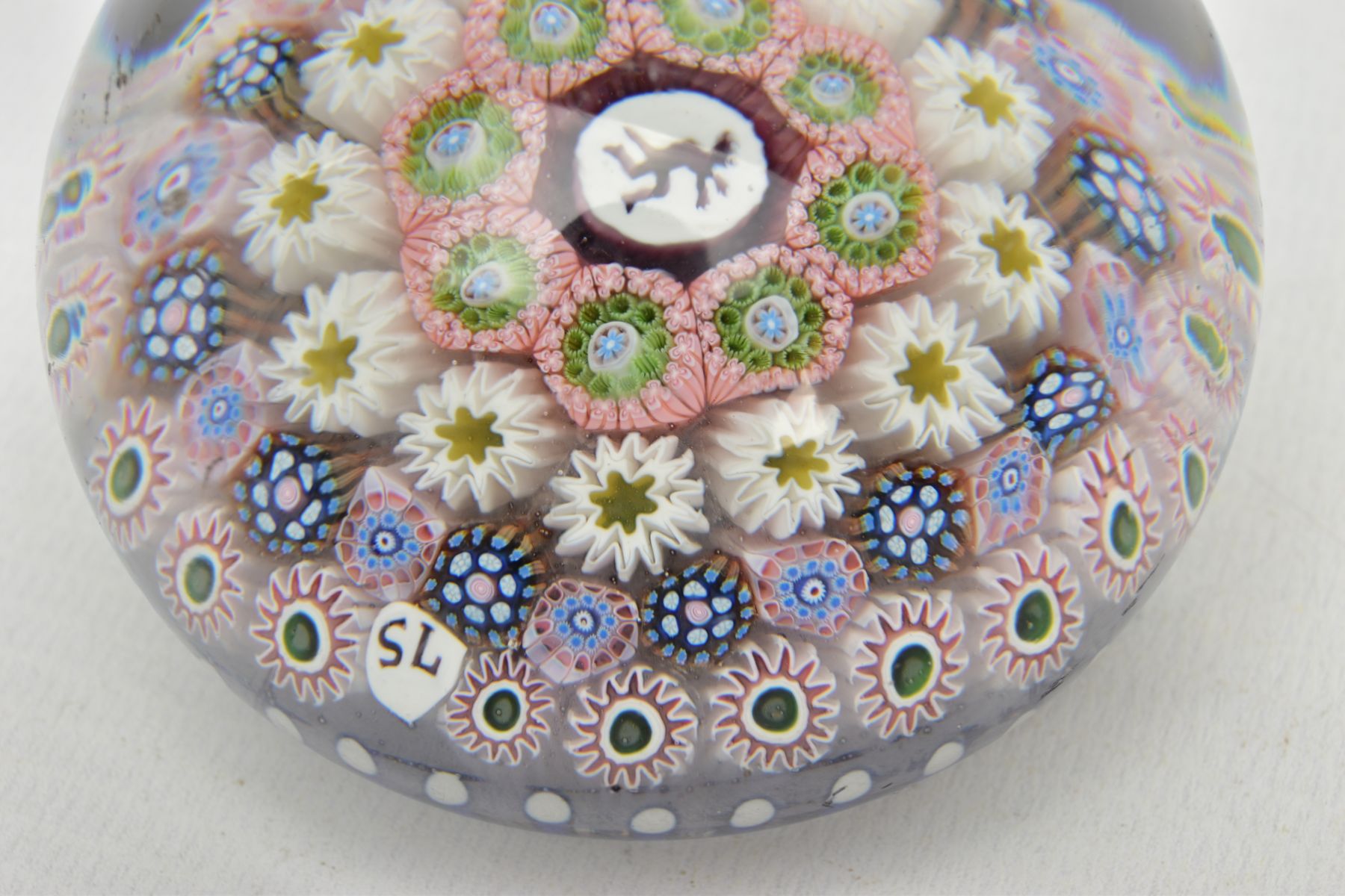 A 19TH CENTURY ST. LOUIS CONCENTRIC MILLEFIORI PAPERWEIGHT, centre dancing devil cane surrounded - Image 11 of 14