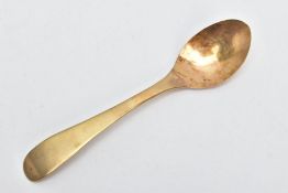 A 9CT GOLD TEASPOON, of plain form, maker's mark HB, 9 375, Birmingham 1990, 12 grams, length