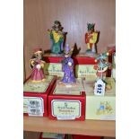 FIVE BOXED ROYAL DOULTON BUNNYKINS FIGURES, comprising three limited edition figures produced for