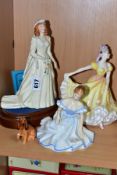 FOUR ROYAL DOULTON FIGURES/DOG, comprising boxed limited edition The Duchess of York HN3086 no506/