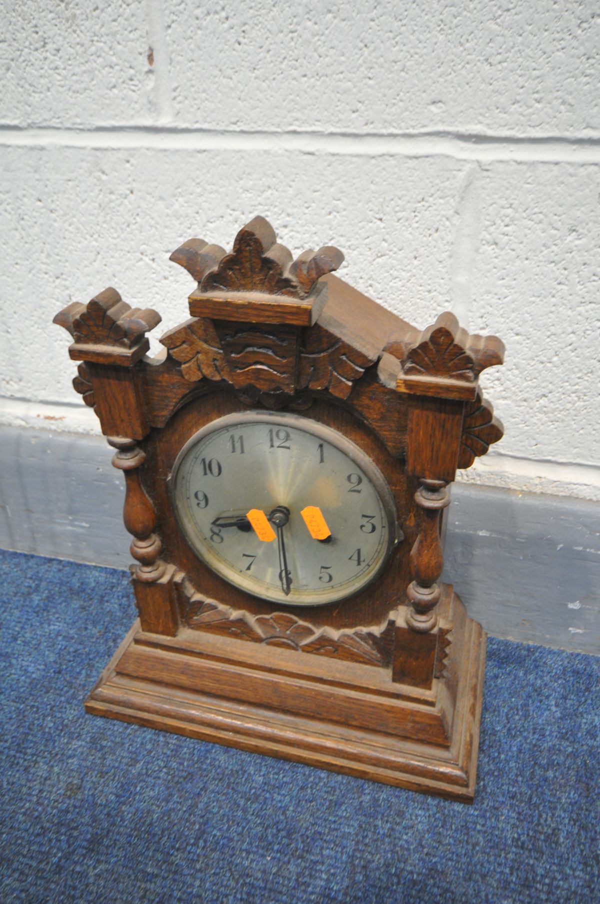 TWO DUTCH ZAANSE STYLE ATLAS WALL CLOCKS, both with two brass weights and pendulums (af) and an - Image 4 of 4