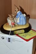 A BOXED ROYAL DOULTON LIMITED EDITION BUNNYKINS FIGURE GROUP (TABLEAU), Bath Night DB241 no3634/