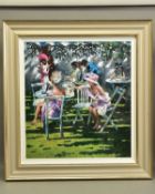 SHERREE VALENTINE DAINES (BRITISH 1959) 'CHAMPAGNE IN THE SHADOWS', a limited edition print 13/