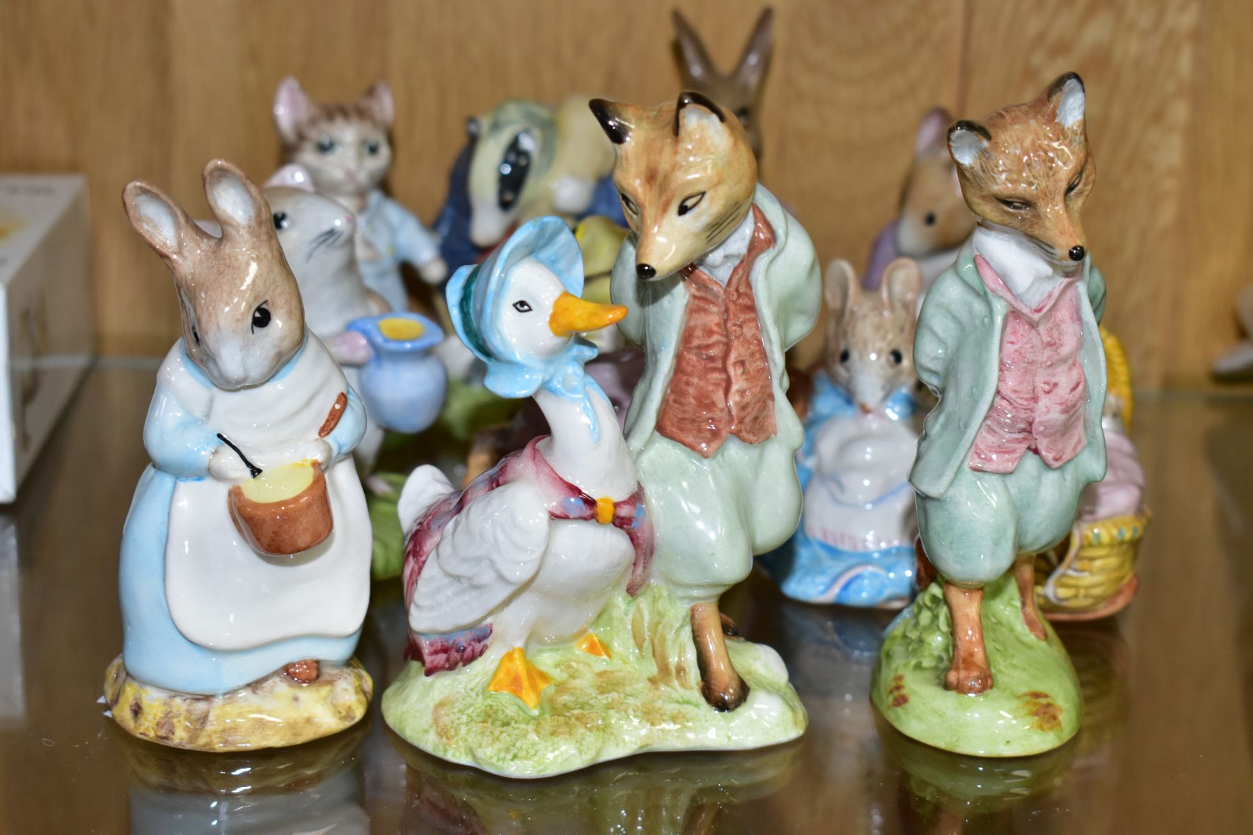 THIRTEEN BESWICK BEATRIX POTTER FIGURES, comprising Benjamin ate a lettuce leaf, Foxy Whiskered - Image 5 of 7
