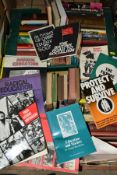 TWO BOXES OF HARDBACK AND PAPERBACK BOOKS AND PAMPHLETS, ETC, mostly communism and socialism (2