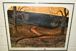 ROBERT TAVENER (BRITISH 1929-2004) 'THE LONG MAN OF WILMINGTON, SUSSEX', an artist proof print,