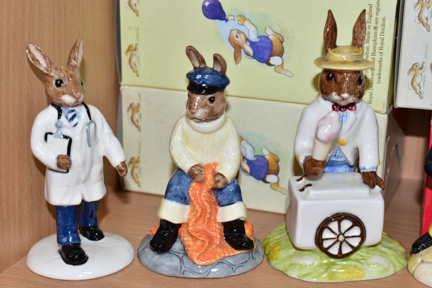 NINE BOXED ROYAL DOULTON BUNNYKINS FIGURES, comprising School Master DB60, Policeman DB64, Fireman - Image 4 of 5