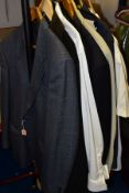 A QUANTITY OF GENTLEMENS CLOTHING AND ACCESSORIES, including a James Barry poly /wool mix jacket,