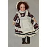 AN EARLY 20TH CENTURY ARMAND MARSEILLE BISQUE HEAD DOLL, head incised 'Made in Germany Armand
