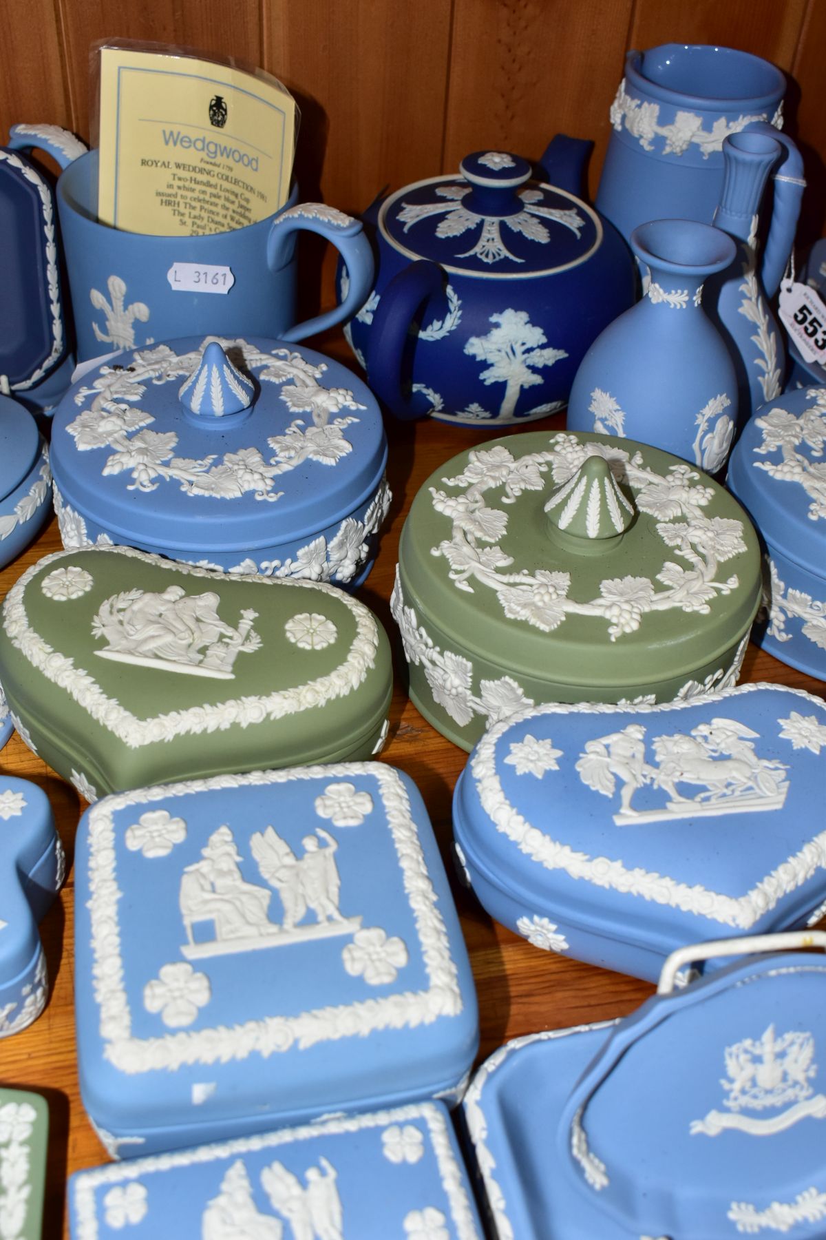 A QUANTITY OF WEDGWOOD JASPERWARES, approximately fifty pieces mainly pale blue, also sage green, - Image 5 of 7