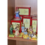 SEVEN BOXED ROYAL DOULTON BUNNYKINS OF THE YEAR FIGURES, comprising four from Holiday Outing