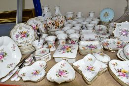 A QUANTITY OF ROYAL CROWN DERBY 'DERBY POSIES' GIFTWARES, with some other patterns, backstamps vary,
